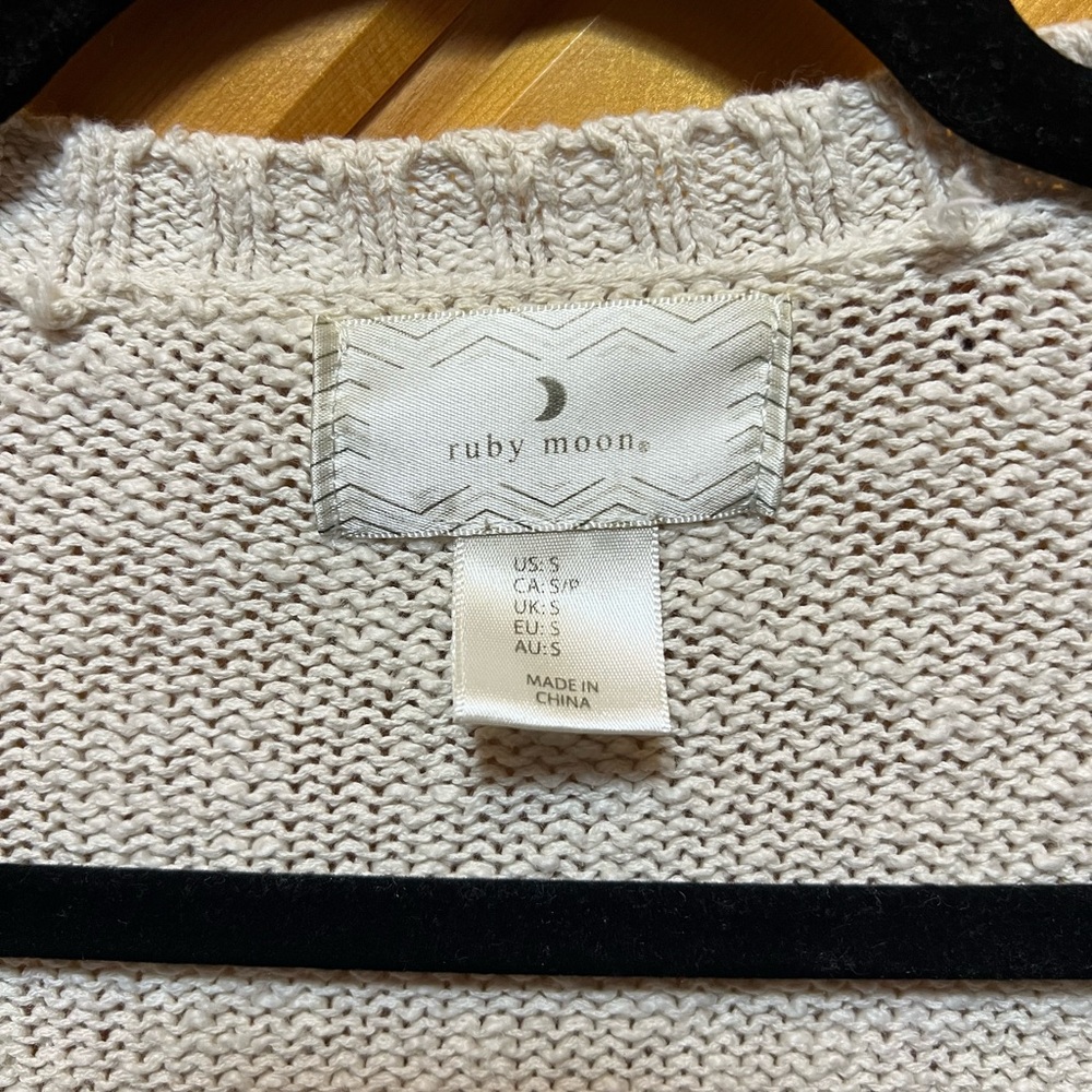 Ruby Moon Cream Open-Front Cardigan - Picture 5 of 5